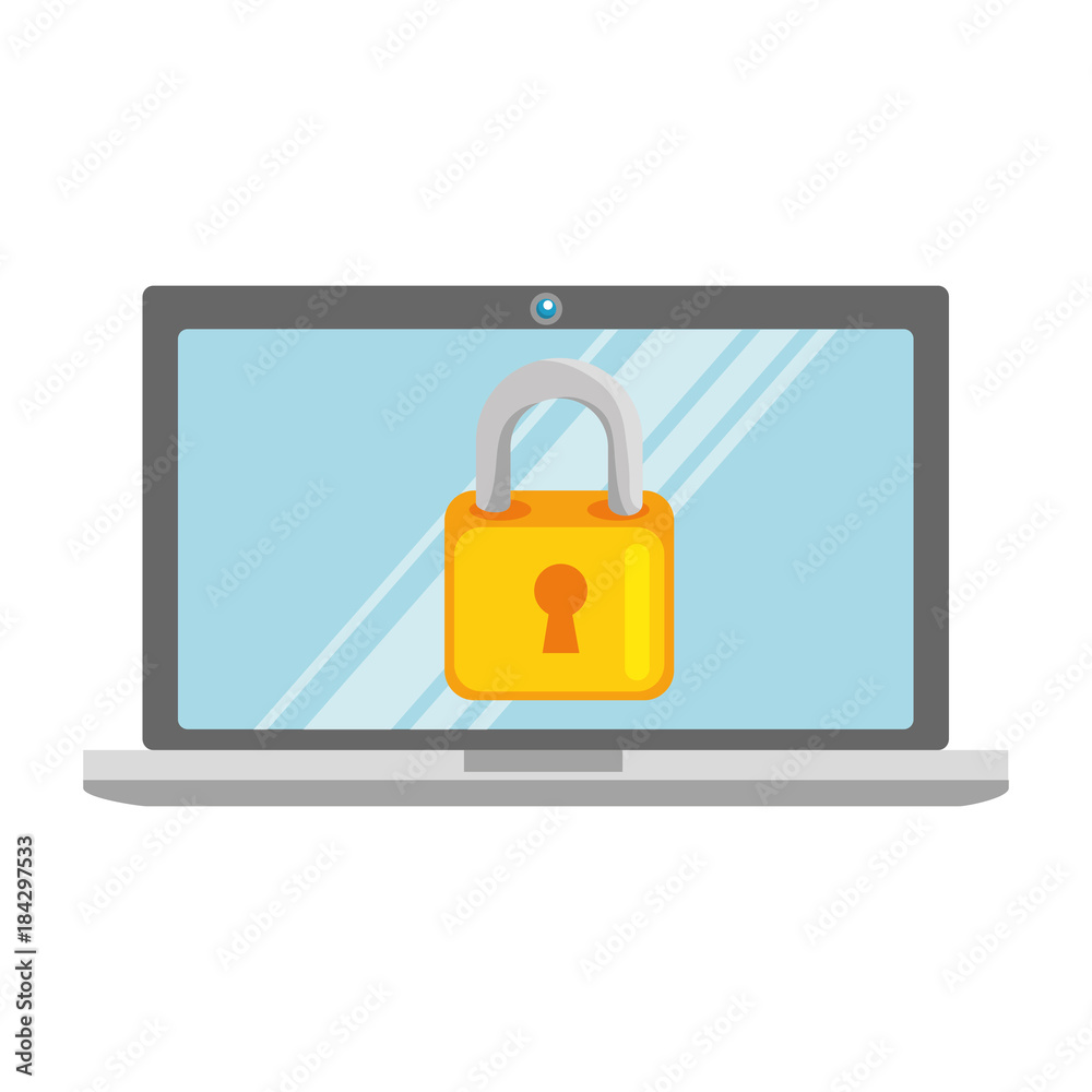 laptop computer with padlock laptop computer with padlock
