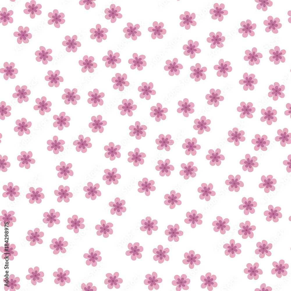 seamless pattern of colored flowers on a white background. seamless pattern of colored flowers on a white background.