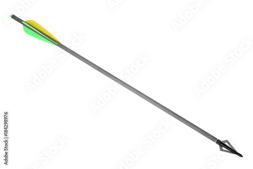 Arrow with hunting broadhead for compound bow and crossbow photo