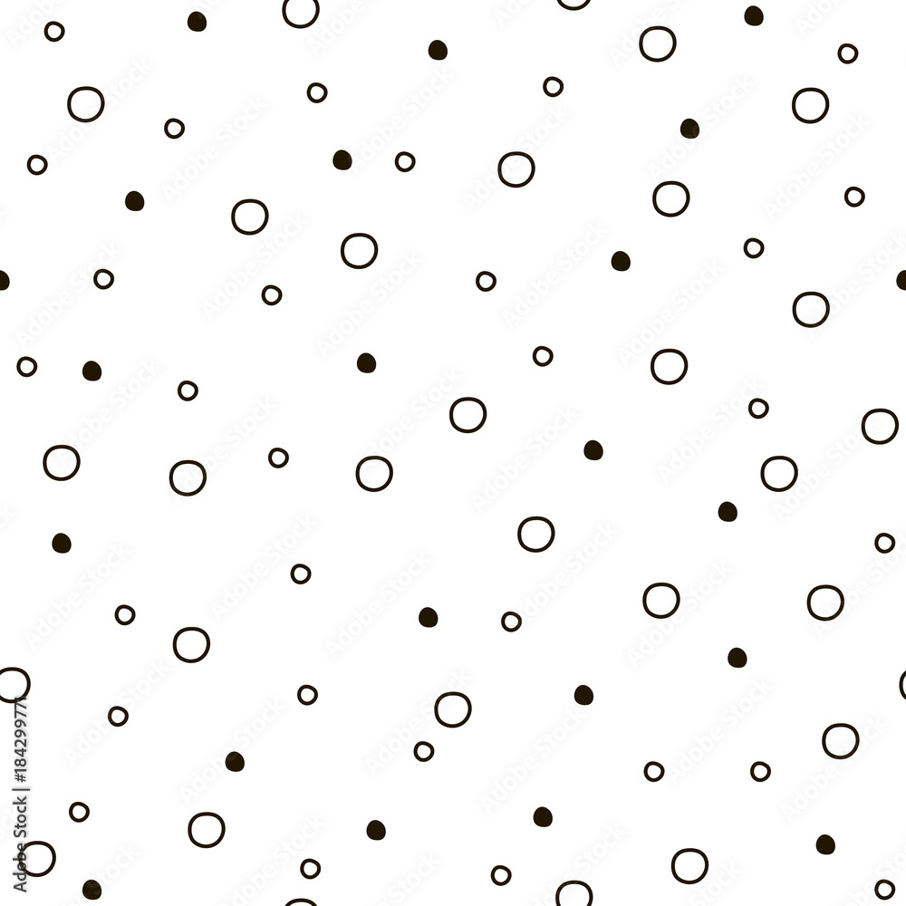 Abstract geometric fashion dots, circles design print pattern