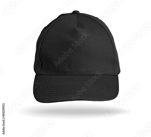 Black Baseball Cap on a white background.