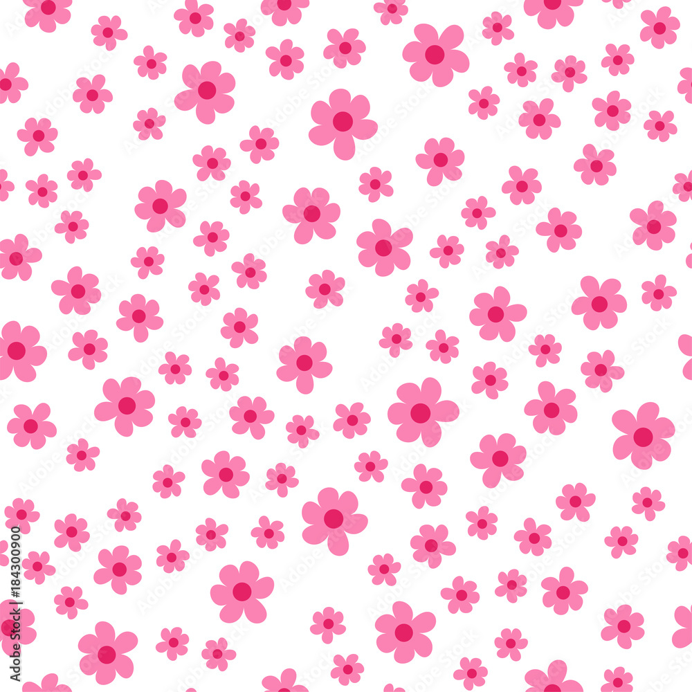 abstract seamless pattern of flowers on a white background. For prints, cards, invitations, birthday, holidays, party, celebration, wedding, Valentine's day.