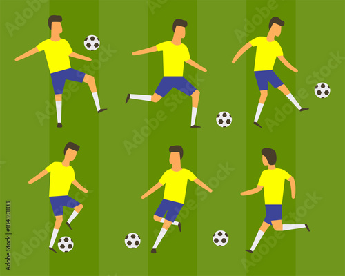 Football soccer players vector