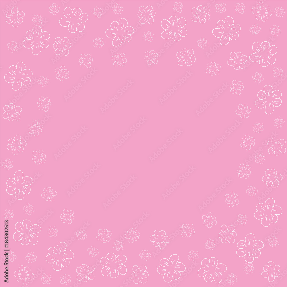 floral frame on a pink background prints, greeting cards, invitations for holiday, birthday, wedding, Valentine's day, party floral frame on a pink background prints, greeting cards, invitations for holiday, birthday, wedding, Valentine's day, party