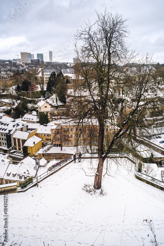 Winter in the city of Luxembourg