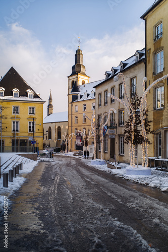 Winter in the city of Luxembourg
