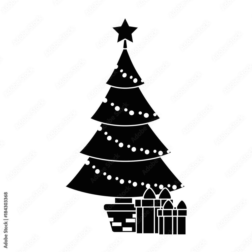 christmas tree with gifts christmas tree with gifts