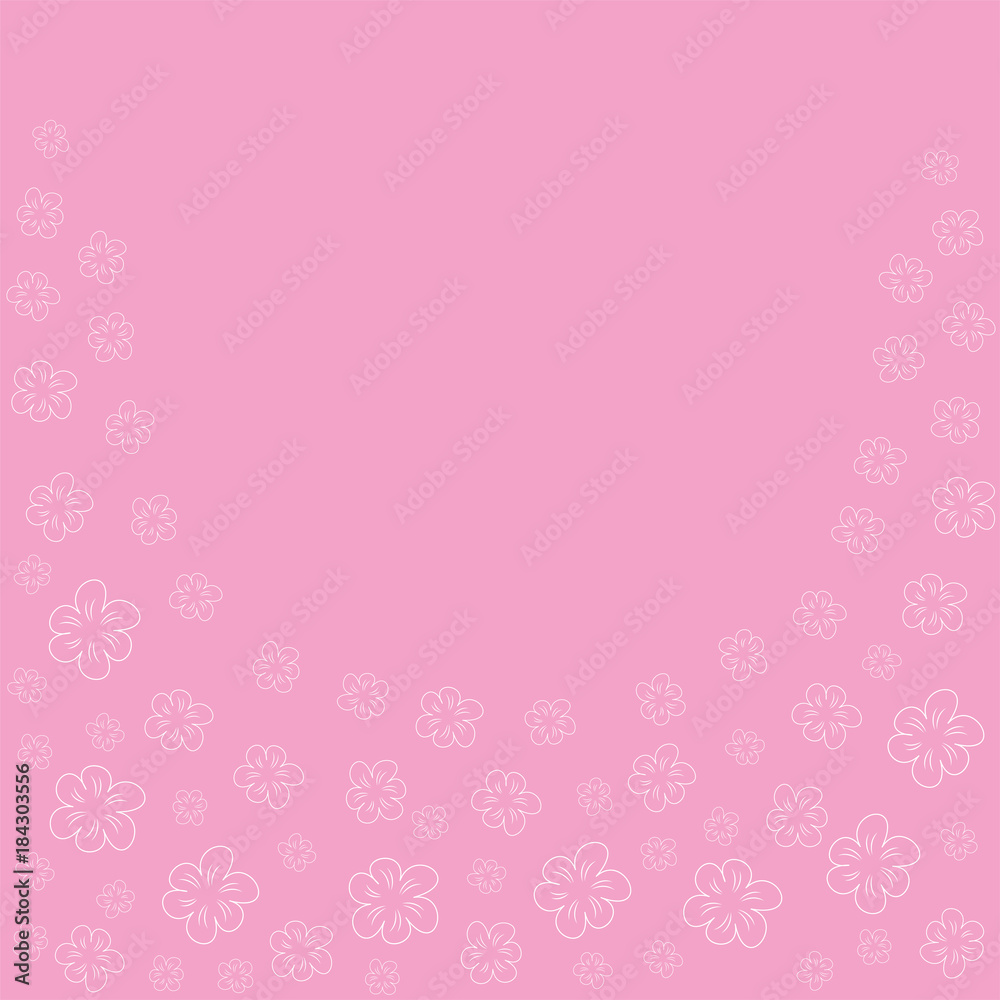 floral frame on a pink background prints, greeting cards, invitations for holiday, birthday, wedding, Valentine's day, party floral frame on a pink background prints, greeting cards, invitations for holiday, birthday, wedding, Valentine's day, party