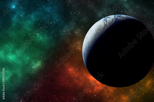 Planet earth in space. Elements of this image furnished by NASA