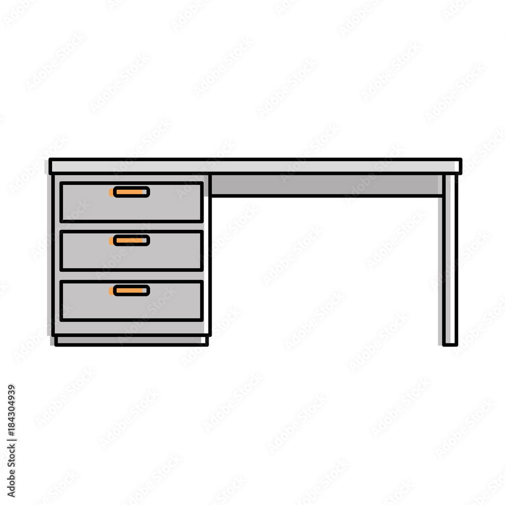 office desk isolated icon office desk isolated icon