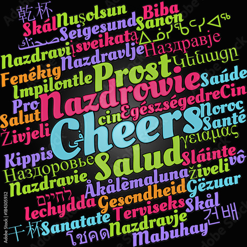 Cheers word cloud concept