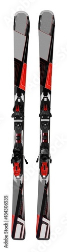 Pair of Black Skis - Isolated