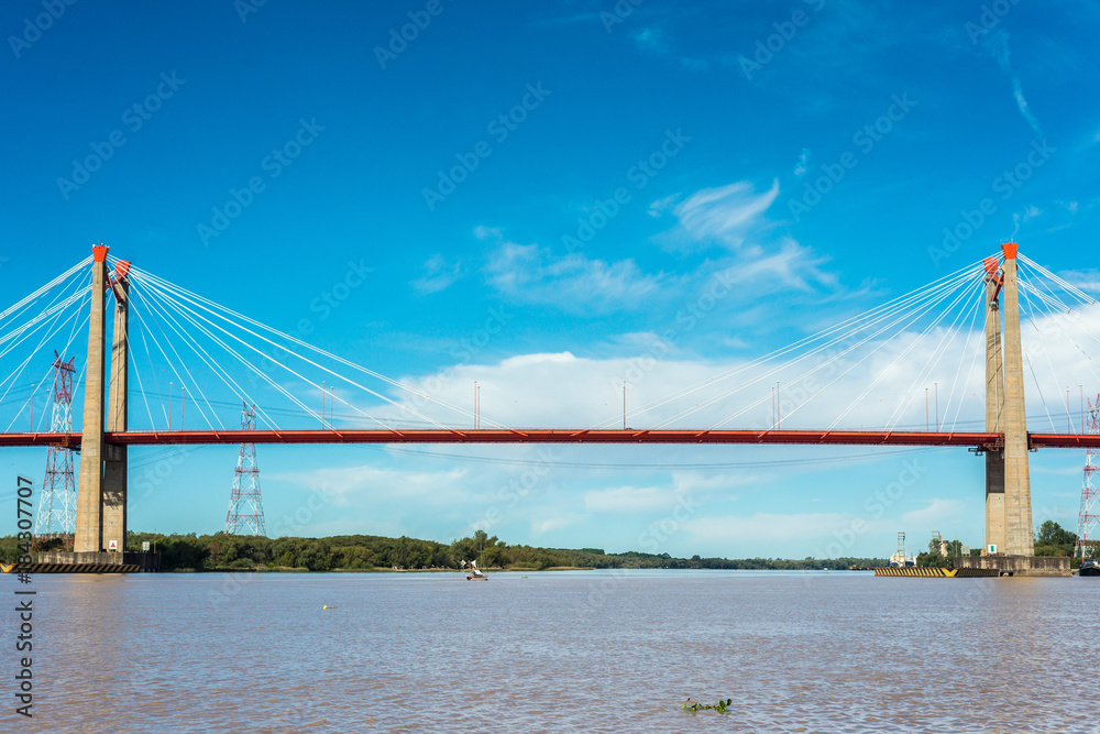 Fototapeta premium Zarate Brazo Largo Bridge, Entre Rios, Argentina