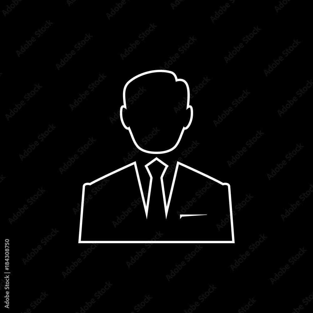 Businessman men vector icon
