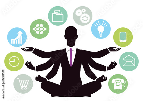 Erfolgreicher Geschäftsmann verwaltet das Geschäft