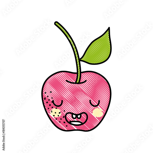 grated cute apple kawaii funny fruit