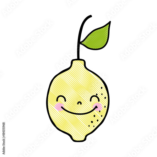 grated cute lemon kawaii happy fruit