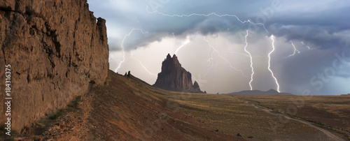 A Violent Thunderstorm at Shiprock, New Mexico