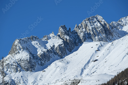 Bergspitzen unterhalb des Pizzo Rotondo, aus der Sicht des Bedrettotales, Tessin, Schweiz