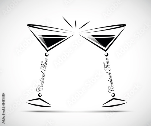 anstoßen mit cocktails schwarz