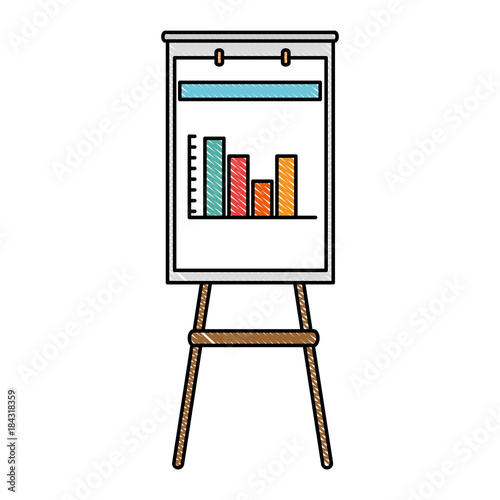 paperboard with statistics icon