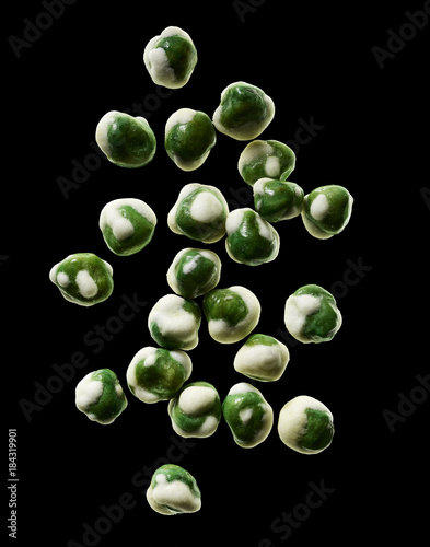 Wasabi Peas on Black