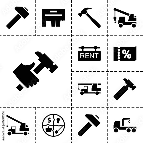 Advertising icons. set of 13 editable filled advertising icons