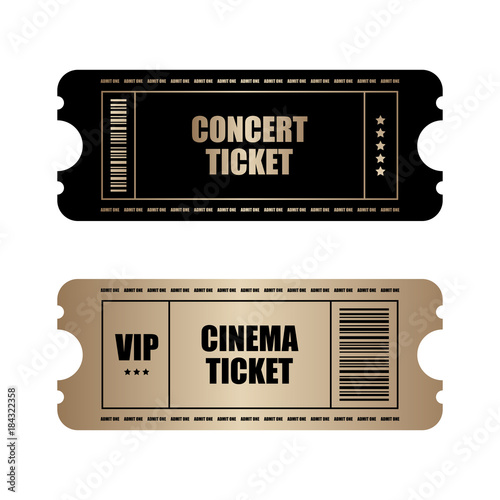 special black-gold ticket design