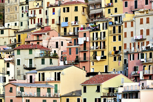 Colourful houses of Manarola, Village of Cinque Terre, Italy