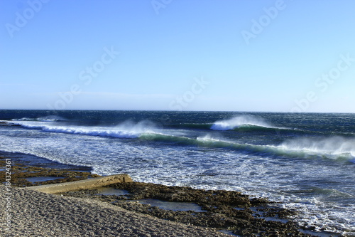 Shorebreak waves france