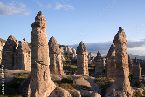 Unique geological formations in Cappadocia, Anatolia, Turkey