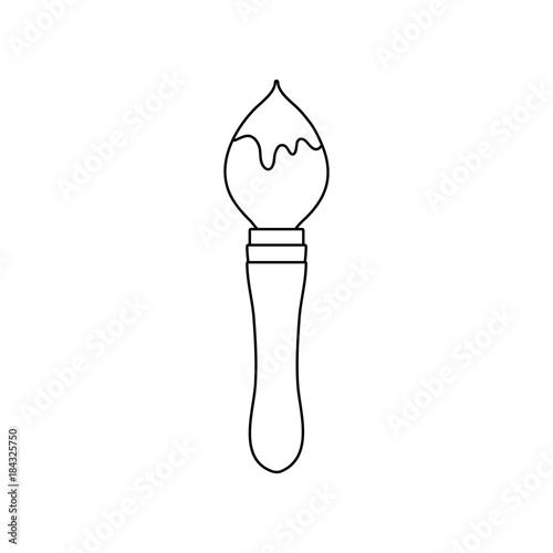 line art paintbrush tool to paint and drawing