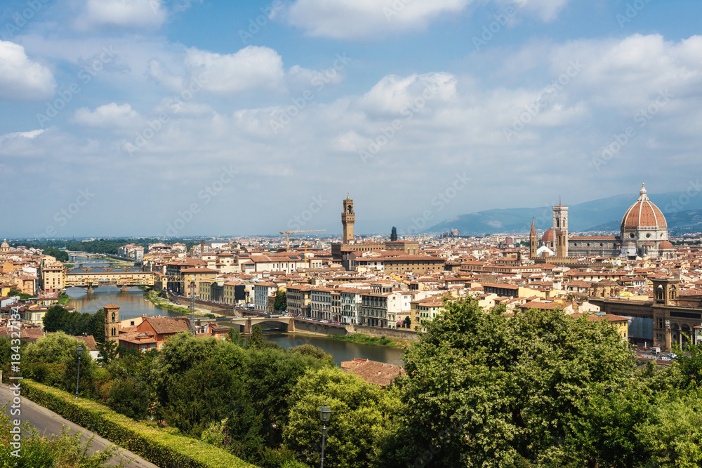 Panorama of Florence in summer