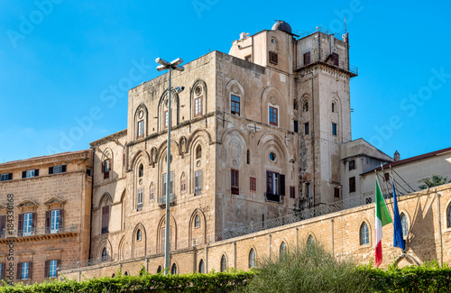 View of Norman Palace located in the oldest part of Palermo, Sicily.