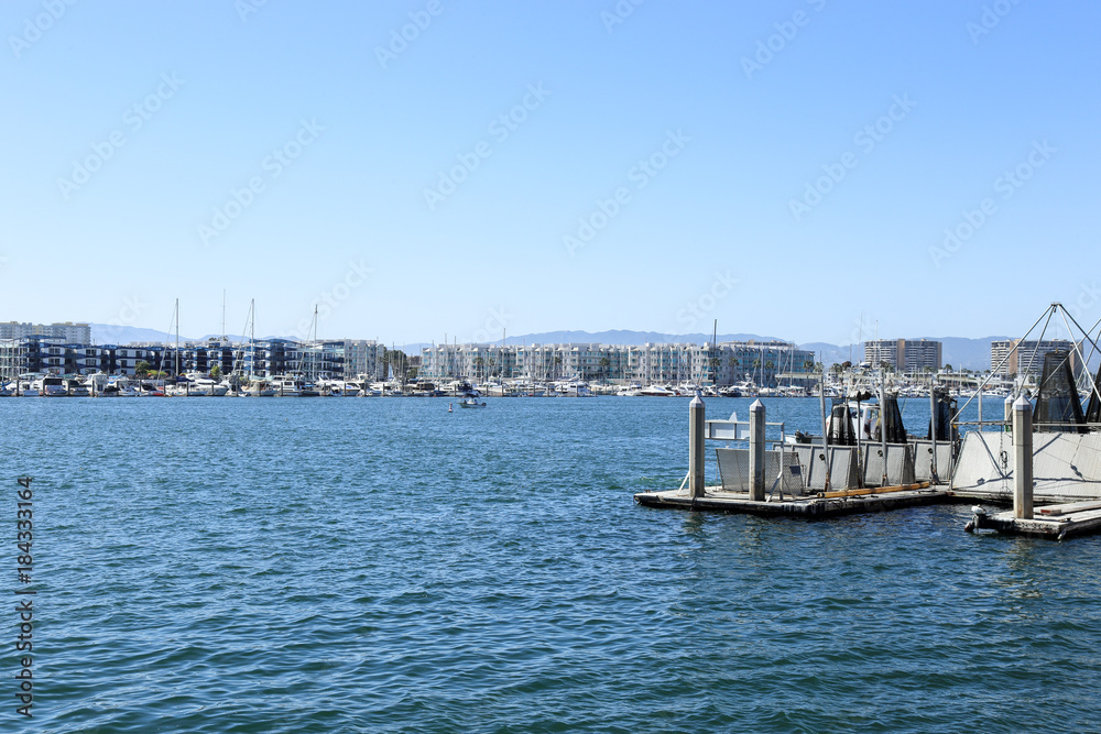 Sunny afternoon at Marina Del Rey, California Sunny afternoon at Marina Del Rey, California