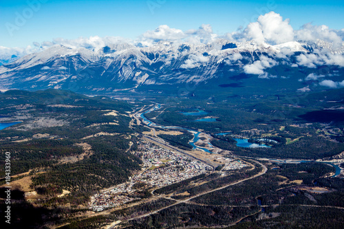 Town of Jasper from Whistler Mountain, Jasper National Park, Alberta, Canada