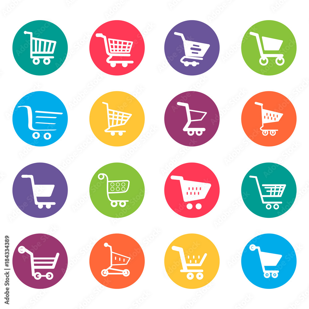 Shopping Cart Icons Design Elements Illustration Shopping Cart Icons Design Elements Illustration