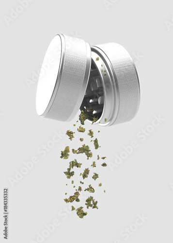 Vászonkép Medical Cannabis - Marijuana Herb Grinder - Isolated