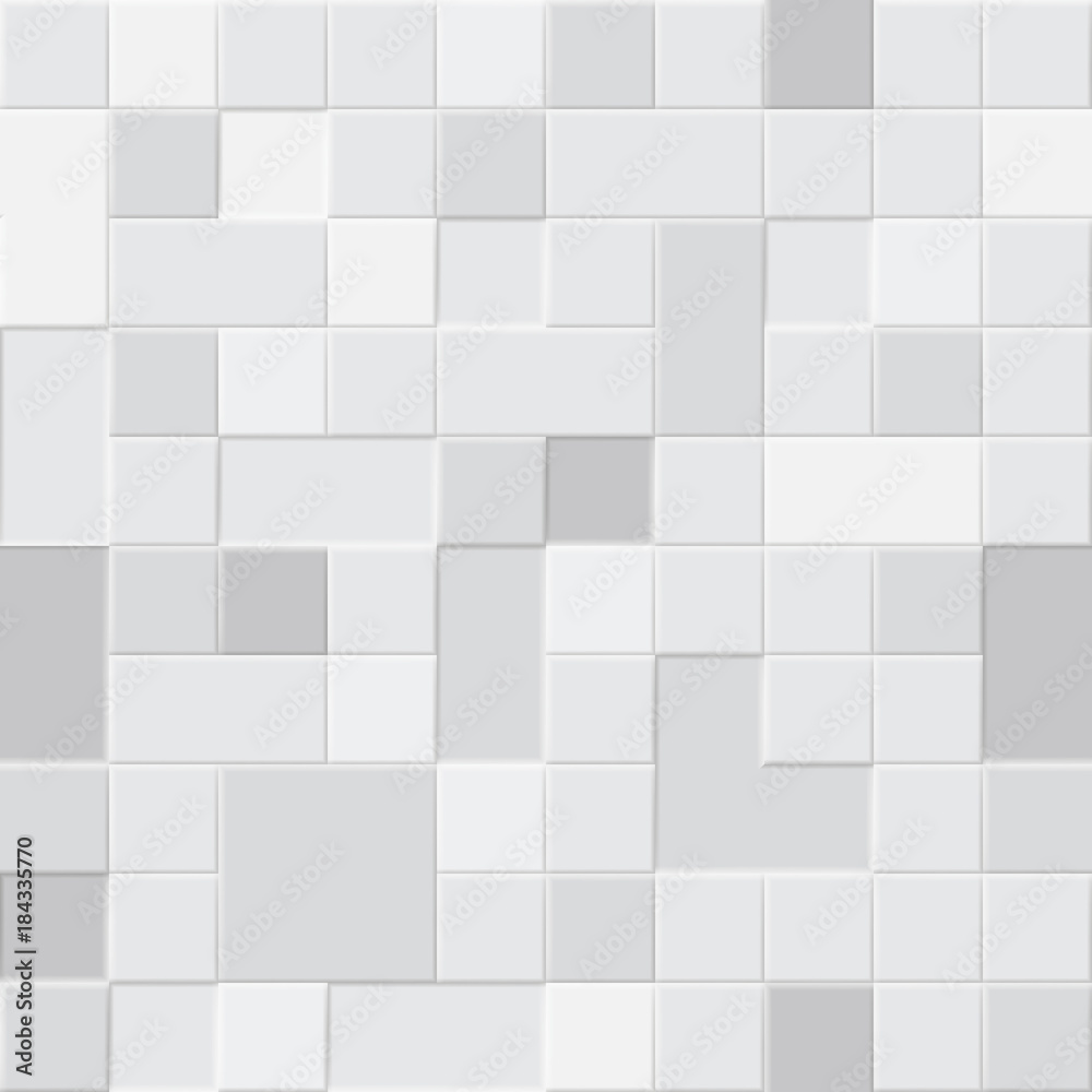 Background or seamless pattern of square tiles in different shades of gray colors