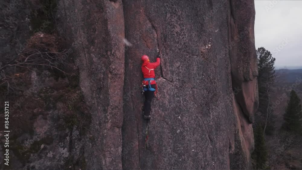 climber on the rock 