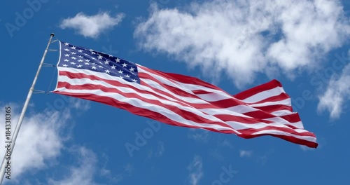 American flag waving