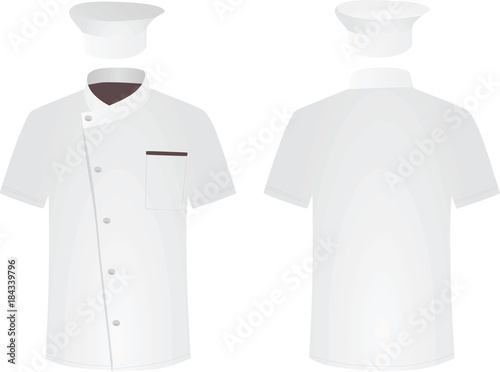 White chef uniform. vector illustration