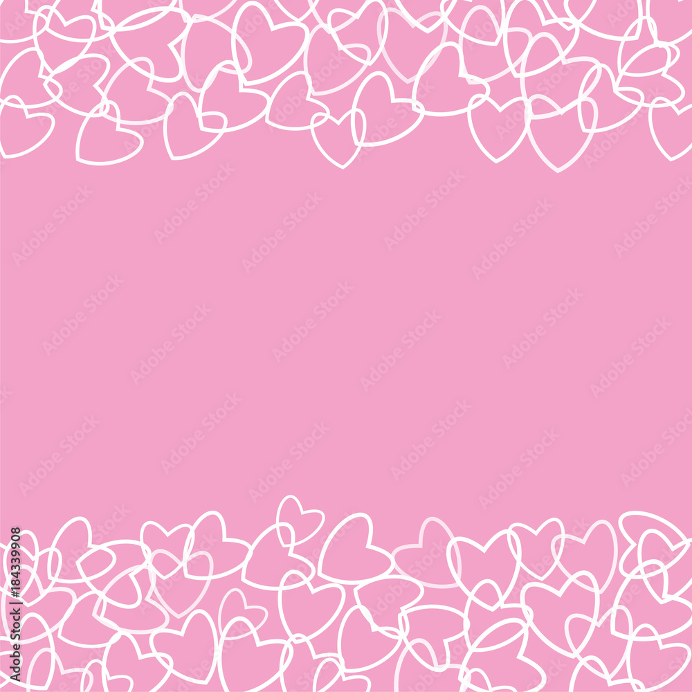 frame of hearts on a pink background prints, greeting cards, invitations for holiday, birthday, wedding, Valentine's day, party. frame of hearts on a pink background prints, greeting cards, invitations for holiday, birthday, wedding, Valentine's day, party.