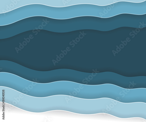Paper cut abstract background vector design