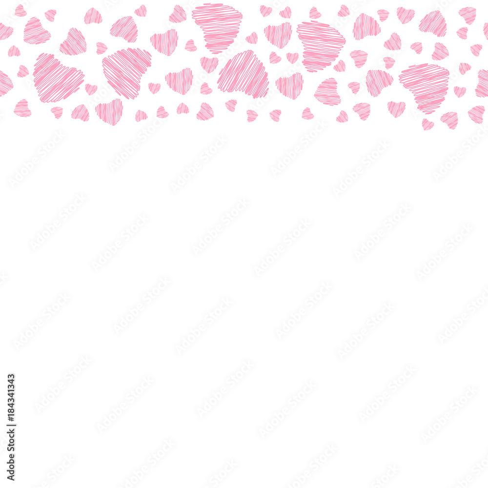 abstract love pattern of hearts. For greeting cards, invitations Valentine's day, wedding, birthday.