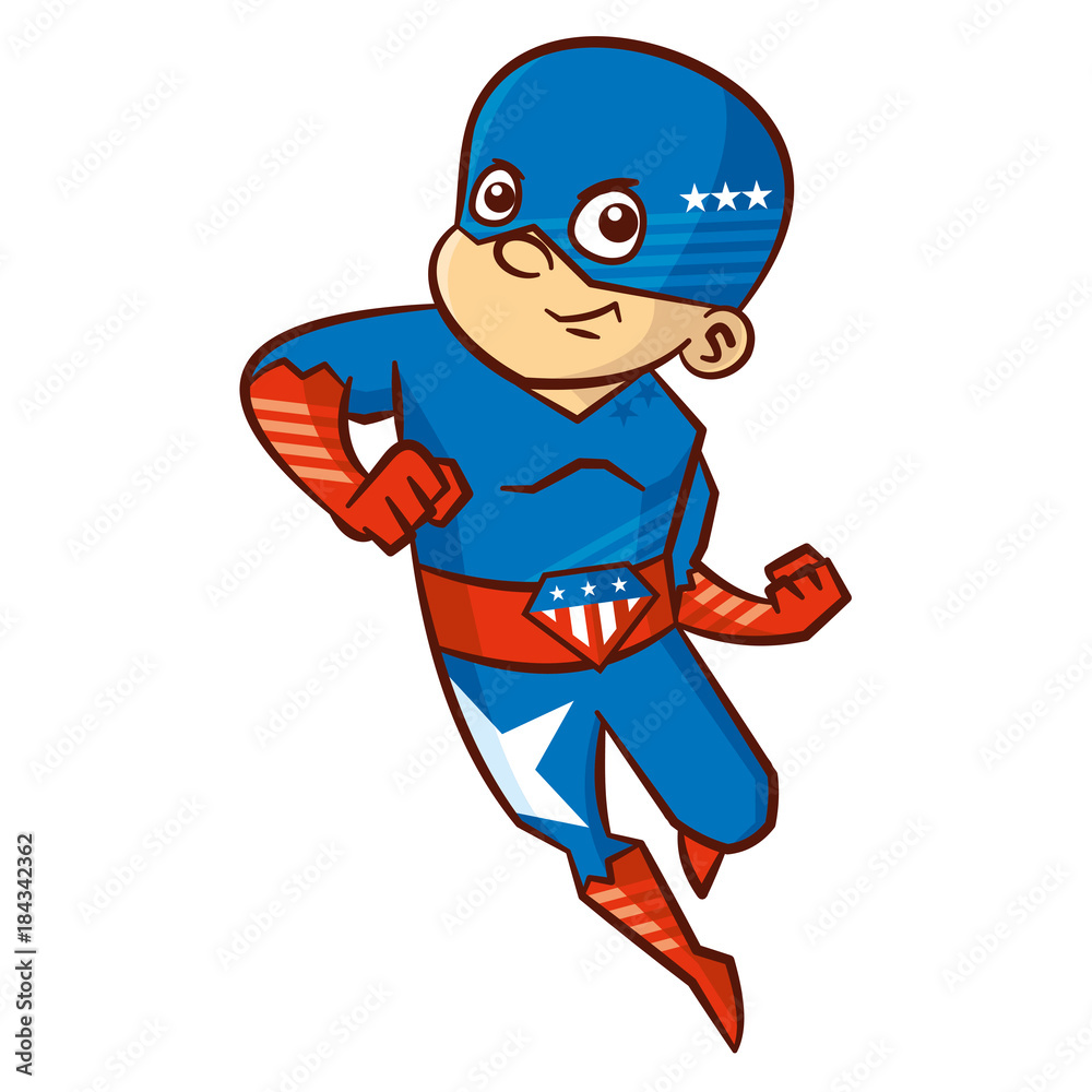 Superhero boy Cartoon character