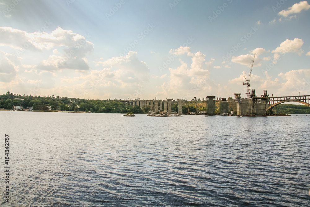 The island of Khortitsa in the middle of the Dnieper