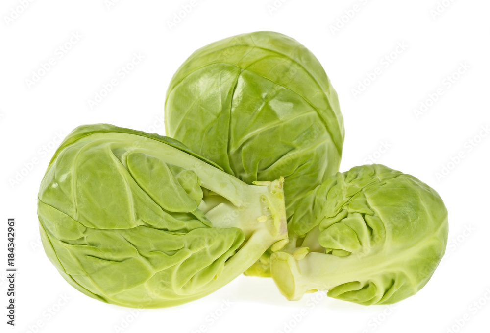 Brussels sprouts isolated on a white background Brussels sprouts isolated on a white background