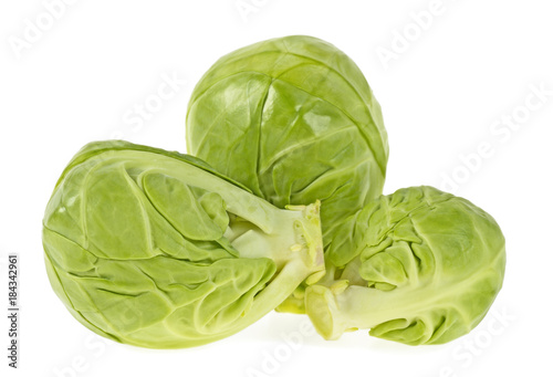 Brussels sprouts isolated on a white background