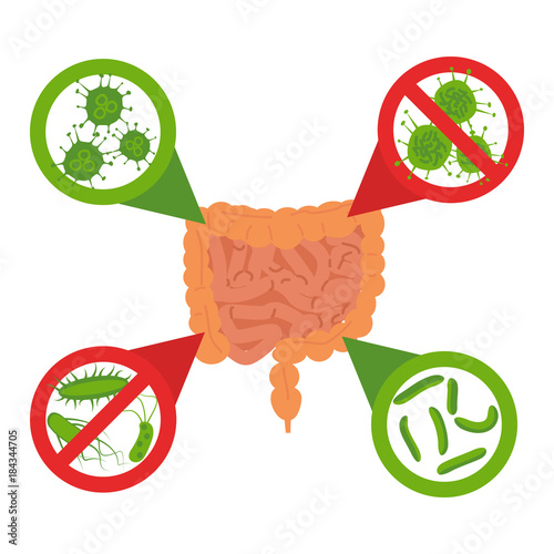 stop bacteria sign set